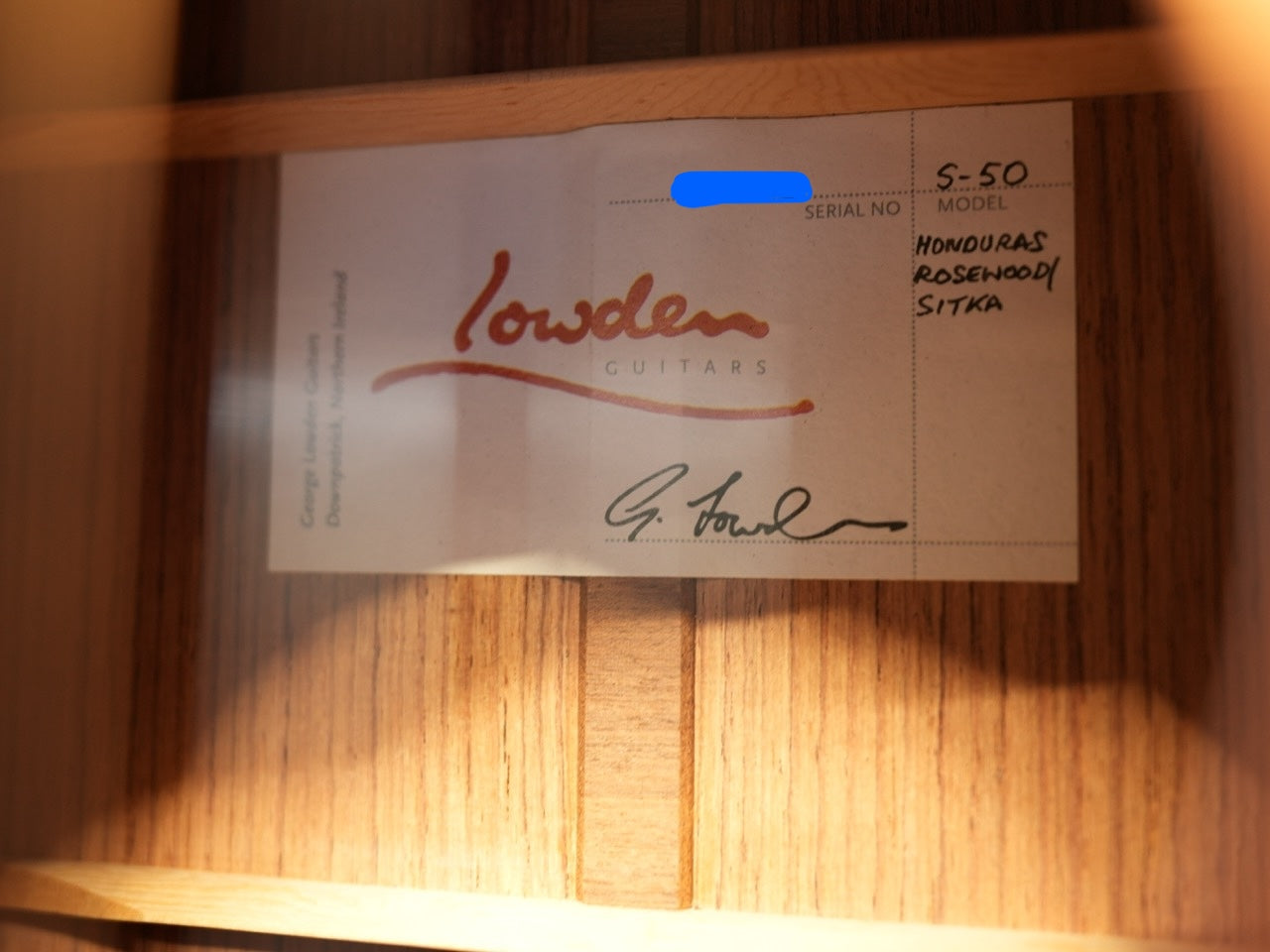 Lowden S-50 Honduras Rosewood / Sitka 2021年製