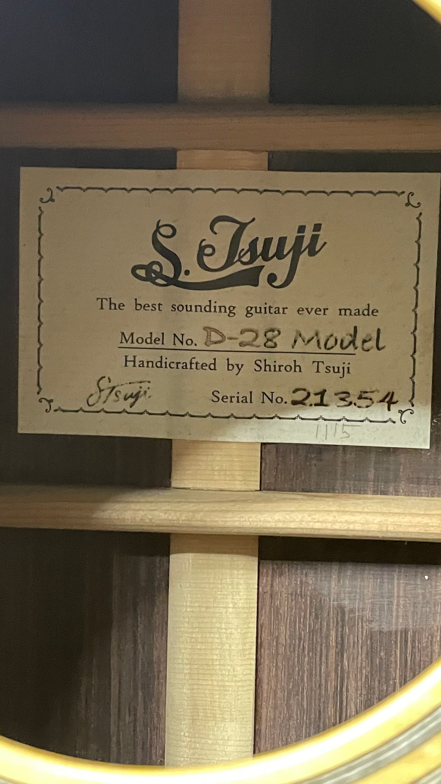 S.Tsuji D-28 Model 2021年製