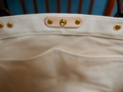 SGオリジナル・レザーハンドル・帆布バッグ