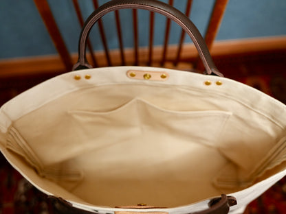 SGオリジナル・レザーハンドル・帆布バッグ