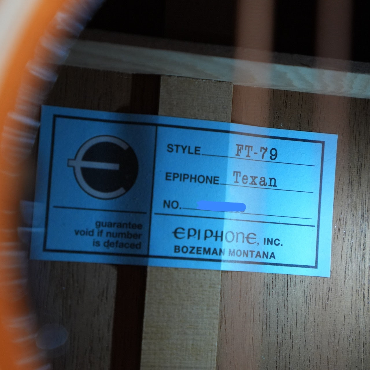 Epiphone FT-79 TEXAN USA 2020年製