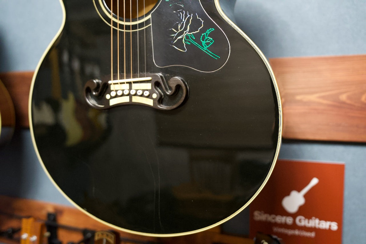 Gibson J-200 Rose Custom Black Centennial Collection 1995年製