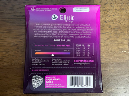 ELIXIR NANOWEB Phosphor Bronze Light #16052