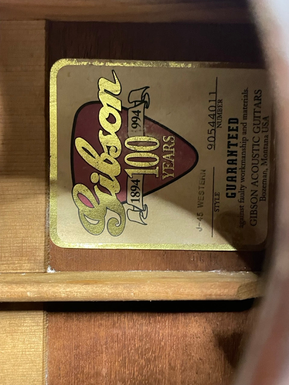 Gibson J-45 Western 100th 1994年製